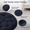 LIVEDOLLS Papasan Chair Cushion, Round Thick Seat Pad, Wine Red, 100 x 100 cm view 4