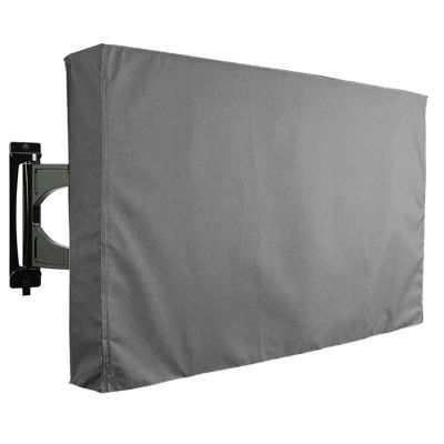 SUBLXPoten Outdoor TV Cover, Dustproof Microfiber, Waterproof, Gray, 30–32 in