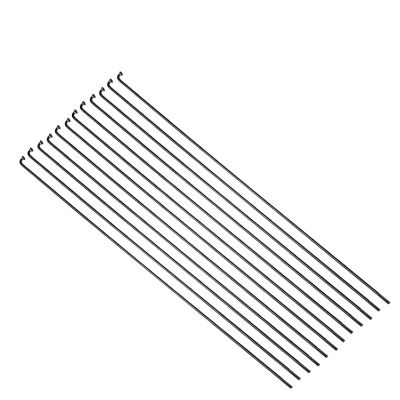 OZLCUA Bicycle Spokes, 304 Stainless Steel, 14G, Black, 257–293 mm, 12-Piece Set (Elbow 271 mm)