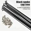 OZLCUA Bicycle Spokes, 304 Stainless Steel, 14G, Black, 257–293 mm, 12-Piece Set (Elbow 271 mm) view 3
