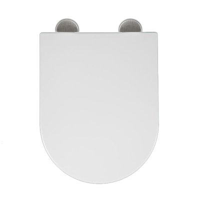Giural D-Shaped Toilet Seat with Soft Close and Quick Release, Black