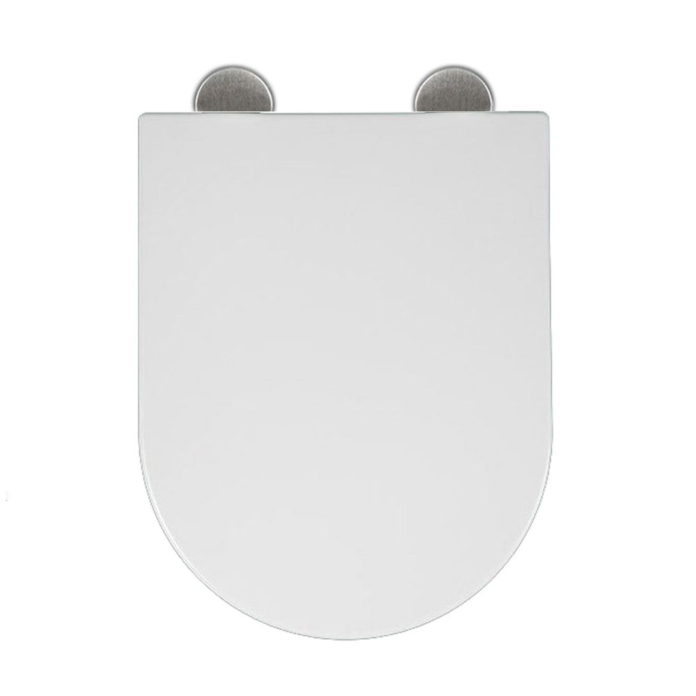 Giural D-Shaped Toilet Seat with Soft Close and Quick Release, Black