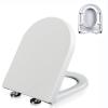 Giural D-Shaped Toilet Seat with Soft Close and Quick Release, Black view 3