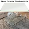 SXKJQER Rectangular Tempered Glass Tabletop, 100 x 60 cm view 2