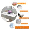 White Wall-Mounted Folding Table with Pull-Out Extension, 80 x 50 cm view 3