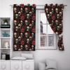 TOANGWALL Modern Art Blackout Curtains with Skull and Red Rose, 2 Panels, W140 x H245 cm view 3