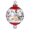 Goodwill Red Snowflake Christmas Ornament, Mouth-Blown Glass, 12 cm Diameter view 1