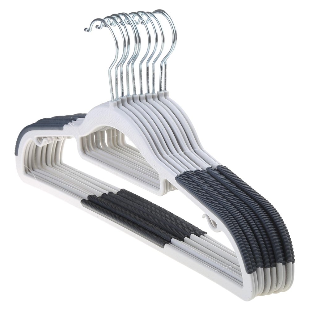 ZBIianxer 10-Pack Non-Slip Clothes Hangers for Dry and Wet Laundry
