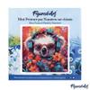 Figured'Art Mini Paint by Numbers for Adults, 20 x 20 cm, Framed – Fantasy Koala and Flowers view 3