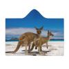 zhimahou 59 x 51 in Hooded Blanket, Esperence Lucky Bay Beach Kangaroo Western Australia Print view 1