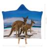 zhimahou 59 x 51 in Hooded Blanket, Esperence Lucky Bay Beach Kangaroo Western Australia Print view 2