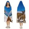 zhimahou 59 x 51 in Hooded Blanket, Esperence Lucky Bay Beach Kangaroo Western Australia Print view 3