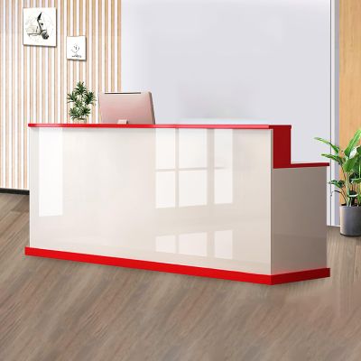 Bro Reception Desk with Counter and Lockable Drawers