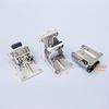 2 Hinges, 90°/180° Self-Locking Folding Hinges, Silver-Colored, for Table Legs, Furniture and Cabinets view 3