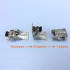 2 Hinges, 90°/180° Self-Locking Folding Hinges, Silver-Colored, for Table Legs, Furniture and Cabinets view 4