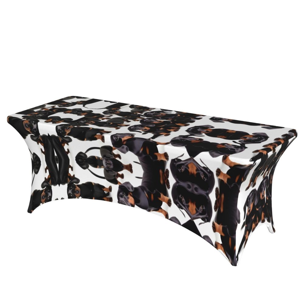 YQxwJL Rectangular Dachshund Tablecloth for 1.8 m Tables