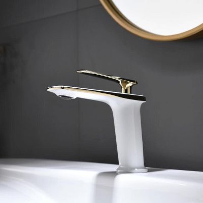 Single-Handle Brass Bathroom Sink Faucet