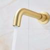 Brushed Brass Wall-Mounted Basin Faucet, 360° Swivel view 3