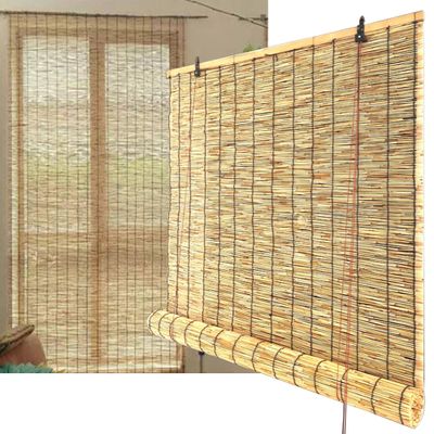 TMGJShd Retro Outdoor Bamboo Reed Blind, Natural Privacy Shade for Garden and Balcony, Handwoven (50 x 190 cm / 19.69 x 74.80 in)