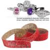 1 m Self-Adhesive Rhinestone Trim, Glittering Crystal Ribbon for DIY Crafts and Decorations, Red view 2