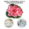 Floating Pond Plants, Realistic Lotus Flowers, Water Decoration for Aquariums, Landscape Ponds and Swimming Pools (Pink) view 4