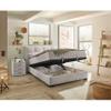 Stella Trading NAGOL A Box Spring Bed 120x200, Denim - Comfortable Bed with Storage Compartment and Premium 9-Zone Pocket Spring Duo Mattress - 145 x 114 x 214 cm (W/H/D) view 3