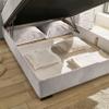Stella Trading NAGOL A Box Spring Bed 120x200, Denim - Comfortable Bed with Storage Compartment and Premium 9-Zone Pocket Spring Duo Mattress - 145 x 114 x 214 cm (W/H/D) view 4