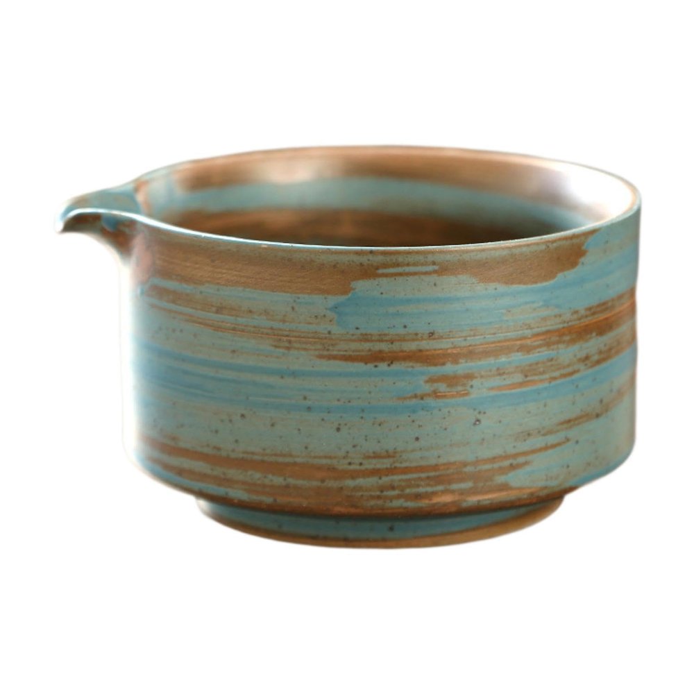 FytStycale Handmade Blue Matcha Bowl, Traditional Porcelain Tea Bowl