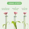 WOOPSOO 10-Pack 40.6 cm Metal Plant Support Stakes with Rings view 4