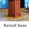 MZQMK Teak Wooden Podium with Storage and Casters view 3