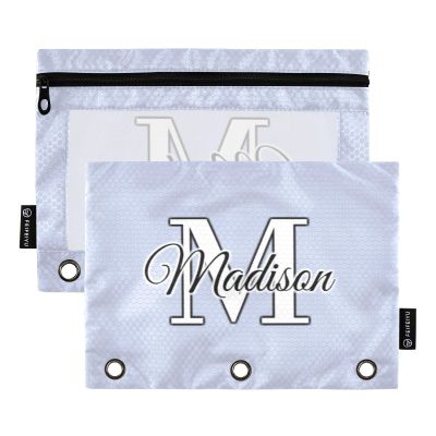 CHIFIGNO 3-Ring Binder Pencil Pouches, Personalized with Name, 2-Pack