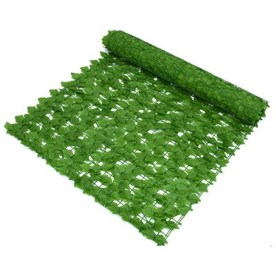LANSHENGYI Artificial Ivy Leaf Hedge Privacy Screen, Green Plastic, 1.5 x 5 m