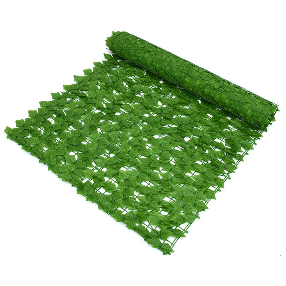 LANSHENGYI Artificial Ivy Leaf Hedge Privacy Screen, Green Plastic, 1.5 x 5 m