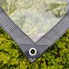 Wzmazingly Transparent Tarp, 2 x 2.5 m / 2 x 4.5 m / 4 x 6 m, Rainproof Curtain for Gazebo, Balcony and Garden view 4