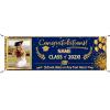 FAHOXUMR Personalized Graduation Banner, Class of 2026 Graduation Party Decor, Custom Banner Graduation Gift (240 x 80 cm, Blue) view 1