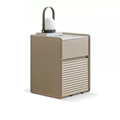 SUOPOHE Nordic Bedside Table with Drawers and Casters
