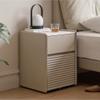 SUOPOHE Nordic Bedside Table with Drawers and Casters view 4