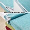 Square Chair Cushion with Zipper, Beige, 45 x 45 x 5 cm view 4