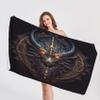 QEODAH Dragon Beach Towel - Fantasy Animals, 100 x 200 cm view 1