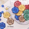 Self-Adhesive Wax Seals, 30 Pieces, Blue Christmas Design view 2