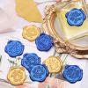 Self-Adhesive Wax Seals, 30 Pieces, Blue Christmas Design view 4