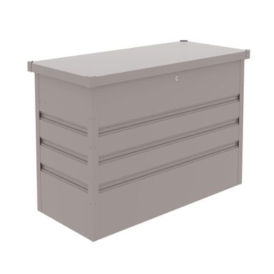 G21 Denver Outdoor Storage Box, 400 L, Gray, Galvanized Steel