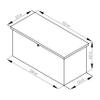 G21 Denver Outdoor Storage Box, 400 L, Gray, Galvanized Steel view 4