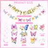 Butterfly Birthday Party Decorations with Hanging Swirls view 2