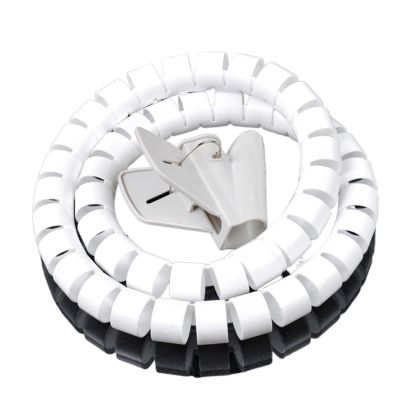 Spiral Cable Sleeve, 5 m, 42 mm Inner Diameter, White