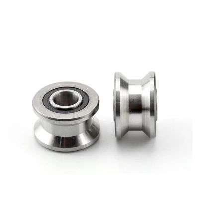 JASMKLX 5-Piece CNC TU22 8 mm V/U-Groove Pulley Bearing, T22, 8 × 22.5 × 14.5 × 13.5 mm