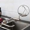 ZYCDP Fold-Down Kitchen Faucet, 360° Swivel Stainless Steel Window Faucet, Black view 2
