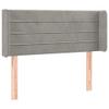 ZEYUAN Wingback Headboard Light Gray 103 x 16 x 78/88 cm Velvet view 2
