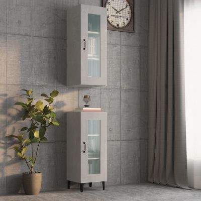 CIADAZ Wall Cabinet, Concrete Gray, 34.5 x 34 x 90 cm