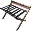 Folding Solid Wood Luggage Rack with 7 Nylon Straps view 1